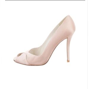 Stuart Weitzman Satin Peep Toe Shoes